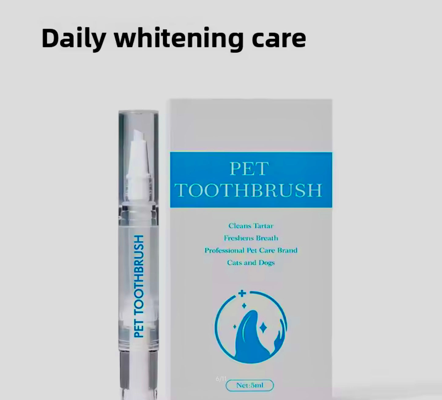 Pet Toothbrush Pen Set – Easy Dental Care for Cats & Dogs